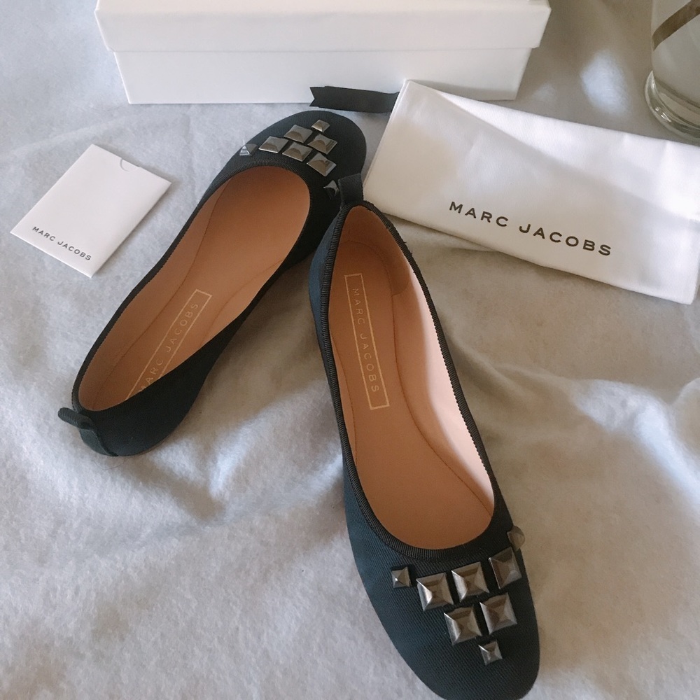 COPY - Marc Jacobs Cleo Stud Ballerina flat ballet shoes